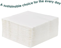 Table Kind 100 serviettes blanches douces en vrac, serviettes de haute qualité pour les fêtes, la restauration et un usage quotidien, FSC, durables et recyclables, fabriquées dans l'UE | 2 plis | 33 cm