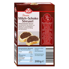 RUF, morceaux de chocolat au lait, 200 grammes Sprinkles Naty Shop