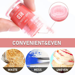 Paillettes comestibles – 4 couleurs de poudre de paillettes comestibles, poudre de paillettes en flacon pulvérisateur pour boissons, gâteaux, nourriture – poudre de paillettes métalliques, colorant alimentaire pour cocktails, fondant, biscuits, vin