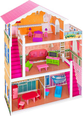 37916 - Maison de poupée - bois - 3 étagères, - 17 accessoires Dollhouses Naty Shop Titre par défaut