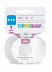 MAMAN | Cache-seins - Lot de 2 coussinets d'allaitement en silicone (taille L, 23 mm) Accessoires Alimentation et Allaitement Bebe Naty Shop