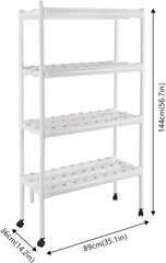 Kit de culture hydroponique avec 108 emplacements de plantation, 4 niveaux avec pompe à eau. Système hydroponique composé de tuyaux en PVC-U de qualité alimentaire pour légumes de maison, de balcon, de jardin et de balcon.