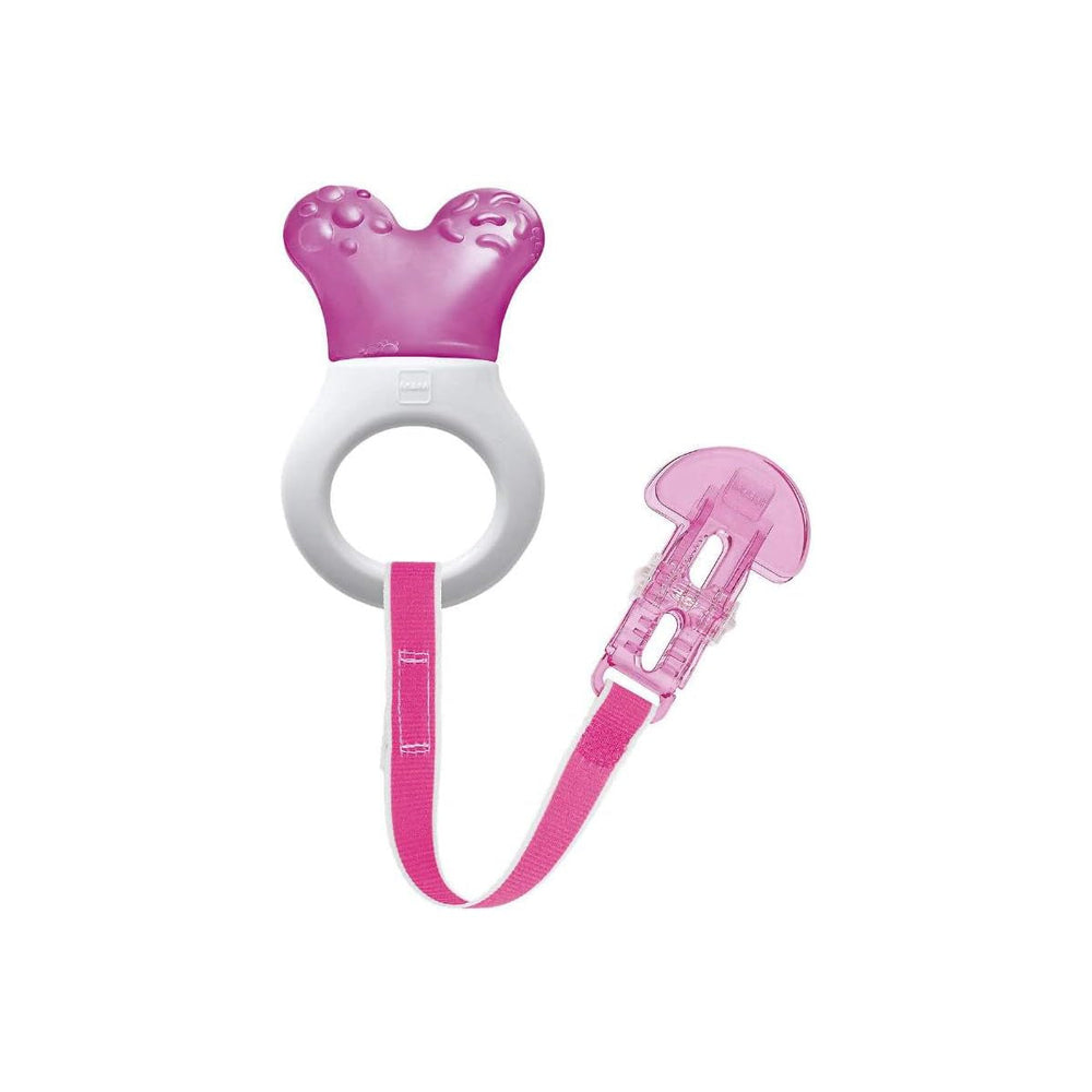 MAM Mini Cooler & Clip, Cure-dents & Clip, Anneau de dentition, Rose