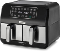 Kenwood Khealthy Twin Airfryer, 8L (2X4L), double chambre, 8 programmes, fonction Dual Cook & Sync Finish, écran tactile Électroménagers Naty Shop Default Title