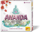 Zoch Ananda - Un jeu de société stratégique aux influences méditatives, construction de temples utilisant des tactiques, moines méditant dans des zones colorées, collecte de points de karma, jeu familial à partir de 10 ans.