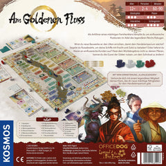 Kosmos 685447 On the Golden River, un jeu de stratégie pour connaisseurs avec profondeur tactique et planification préalable, pour 2 à 4 joueurs âgés de 12 ans et plus, plateau de jeu en relief doré, mécanisme de dés intelligent