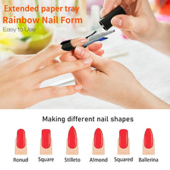 100 pièces modèles de modelage d'art d'ongle auto-adhésifs avec 4 feuilles de tampons adhésifs transparents et 3 limes à ongles accessoires d'extension d'ongles en gel pour ongles artificiels