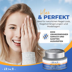 Gel dur IBD – Gel de construction transparent 1 paquet (1 x 14 g) – Fabriqué aux États-Unis – Gel de construction de qualité supérieure pour ongles en gel