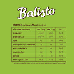 BALISTO® Multipack Muesli, céréales et raisins secs, 8x18,5g