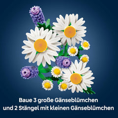 LEGO Botanicals Gänseblümchen - Strauß aus Kunstblumen mit Gänseblümchen & Lavendel - DIY Deko fürs Kinderzimmer - Geschenkidee zum Muttertag - 11508