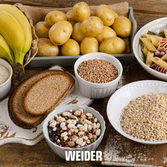Gruau Weider Gourmet (1,9 kg) saveur brownie. Gruau à grains entiers. Source de protéines à faible teneur en sucre.