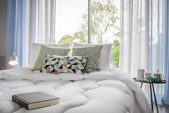 Blanrève - Couette Aerelle Bleu - Ultra douce - moelleuse et confortable - pour lit double - écologique - fibre de confort bonne pour les océans 240 X 220 Cm Couettes et couettes Naty Shop