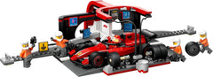 LEGO City F1 Pit Stop avec l'équipe et Ferrari Speedster - Ensemble d'arrêt au stand de Formule 1 avec 1 pilote de course et 4 figurines mécaniques - Jouet de voiture de course pour garçons et filles de 6 ans et plus - 60443 Jeux de construction Beuche den LEGO-Store