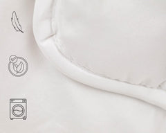 Couette TRAMAS+ 200 Gr/M² pour lit en fibres creuses siliconées - 150X220 Cm - Certifié Oeko Tex - Blanc, doux, chaud, minimaliste - Lit 90 Cm Couettes et couettes Naty Shop