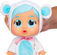 Cry Babies Loving Care Kristal Doll, Kristal Loving Care Baby Doll avec 3 accessoires pour jouer au docteur, soins infirmiers, pleurer avec de vraies larmes, jouet pour bébé de 18 mois