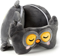 Oreiller de voyage Relaxeazzz Mask - Winston Owl - Animaux mignons Naty Shop Oreillers de voyage