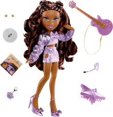 BRATZ Pop Starz Sasha – Poupée mannequin avec porte-clés, tenue et accessoires musicaux à collectionner