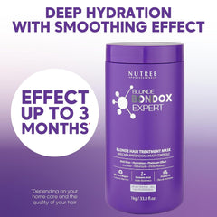 TRAITEMENT CHEVEUX BLONDE BONDOX 1kg Masque Chauffant Professionnel Violet - Huile d'Olive - restaure l'élasticité et la souplesse des cheveux, adoucit, hydrate et ajoute de la brillance Naty Shop Hair Mask