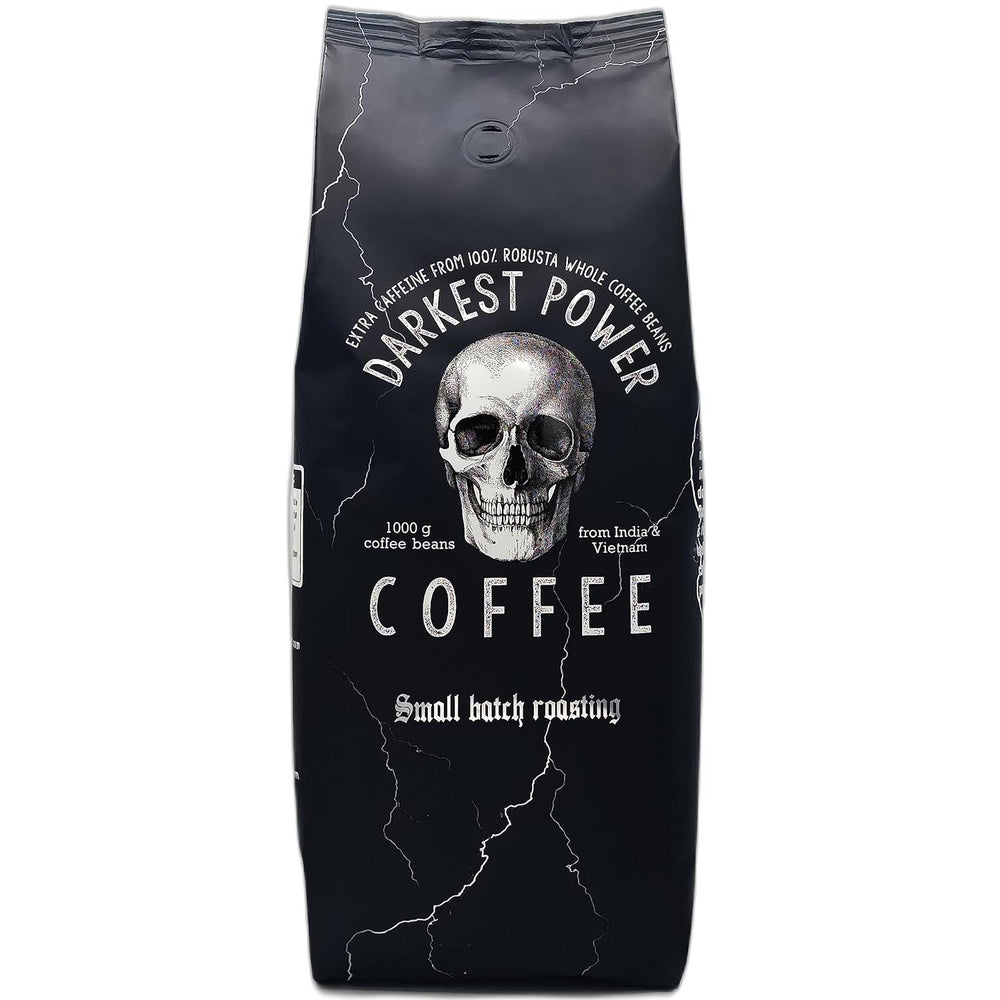 | Kaffeebohnen extra stark | Espresso 100% Robusta | viel Koffein wenig Säure | 1000g ganze Kaffee Bohnen | geeignet für Vollautomat | mit Zufriedenheitsgarantie
