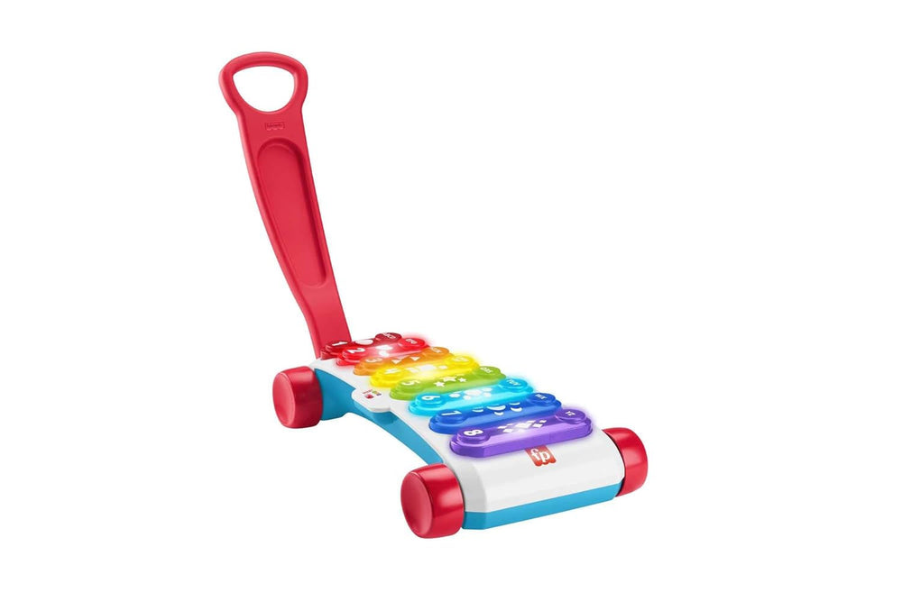 Fisher-Price Xylophone géant lumineux - instrument de musique électronique à accompagner de chansons à contenu pédagogique, pour enfants, tout-petits à partir de 9 mois, multicolore, version : français, HJK40 Jucarii Bebe Naty Shop Francese