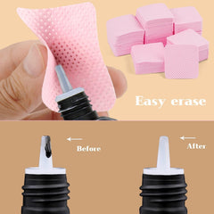 300 pcs Nagellackentferner Pads, Fusselfreie Nägel Wattepads Für Nägel Nagellackentferner Lint Free Nail Wipes Cleaner Gelnägel - Rose