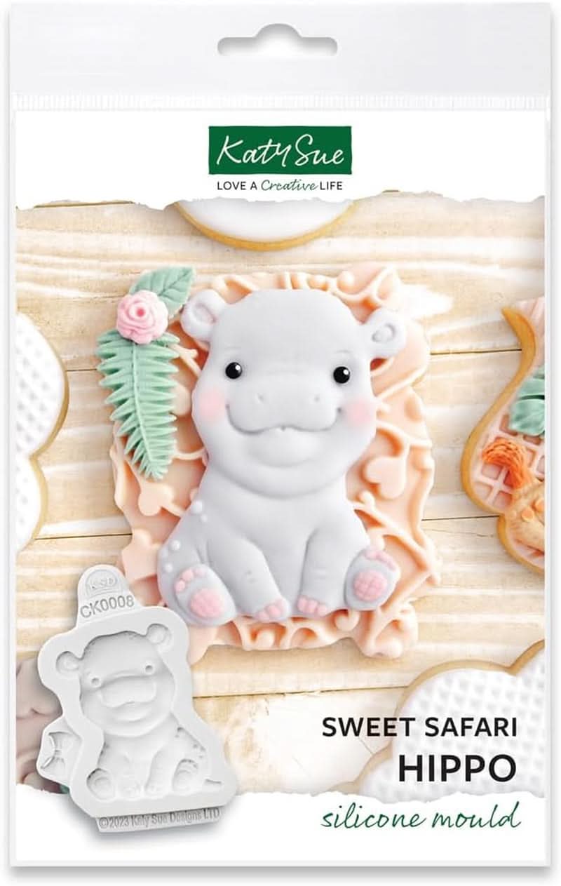 Katy Sue, moulage en silicone Sweet Safari, Naty Shop Kitchen Hipopotam