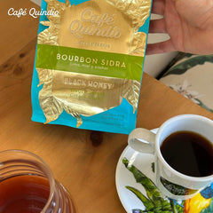Café de spécialité Café Quindio Bourbon Sidra - Café en grains 100% Arabica d'origine unique Colombie - aux notes naturelles de jasmin et de citron vert (250g) - idéal pour Chemex ou V60