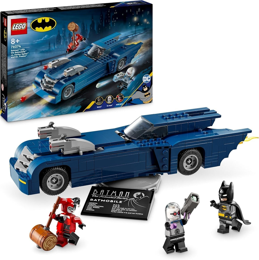 LEGO DC Batman : Batman dans la Batmobile contre. Jouet de voiture de dessin animé Harley Quinn et Mr Freeze pour enfants, cadeau pour garçons et filles de 8 ans, ensembles de construction 76274 Besuche den LEGO-Store Default Title
