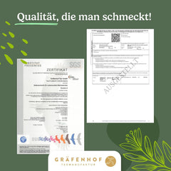 Ceai Yerba Mate Bio, originalul, 1 kg ceai mate vrac, conținut ridicat de cofeină, neprăjit, uscat la aer, analizat în laborator, frunze de mate ambalate în Germania, calitate premium Gräfenhof