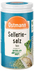 Ostmann Gewürze - Sel de céleri | Zum Verfeinern zährlicher herzhafter Gerichte | Recycler, nachfüllbare Streudose | 50 g dans une passoire