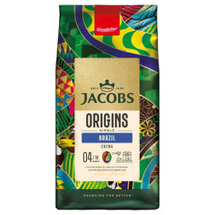 Jacobs Kaffeebohnen Origins Brazil, Geschmack aux noix douces au Brésil, préparé à Brême, Intensité 4/10, Kaffee ganze Bohnen, 1 kg