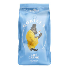 Gorilla Café Creme 6x 1000g | 100% traditionelle Arabica-Bohnen | Ideal Vollautomaten Crema harmonisches Aroma | geringer Koffeingehalt helle Röstung | Vorratspackung