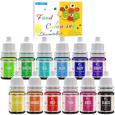 Lot de 12 colorants alimentaires liquides x 6 ml Naty Shop Default Title
