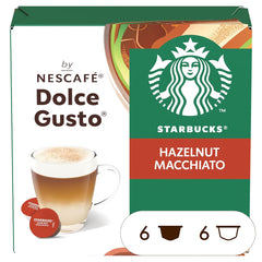 STARBUCKS Macchiato aux noisettes de Nescafé Dolce Gusto, Dunkle Röstung, Kaffeekapseln 6 x 12 (72 Kapseln)