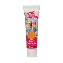 Colorant Alimentaire Gel Funcakes Orange : Colorant alimentaire très concentré pour pâte, crème, fondant et pâte d'amande. Dosage facile. Une seule goutte pour créer des couleurs vibrantes. Halal. 30g.