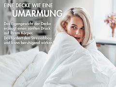 Couverture de relaxation Traumnacht 135 X 200 Cm, couverture lestée de 4 kg pour calmer et soulager le stress, recommandée pour les adultes, certifiée Oeko-Tex, produite selon les normes de qualité allemandes Couettes et couettes Naty Shop