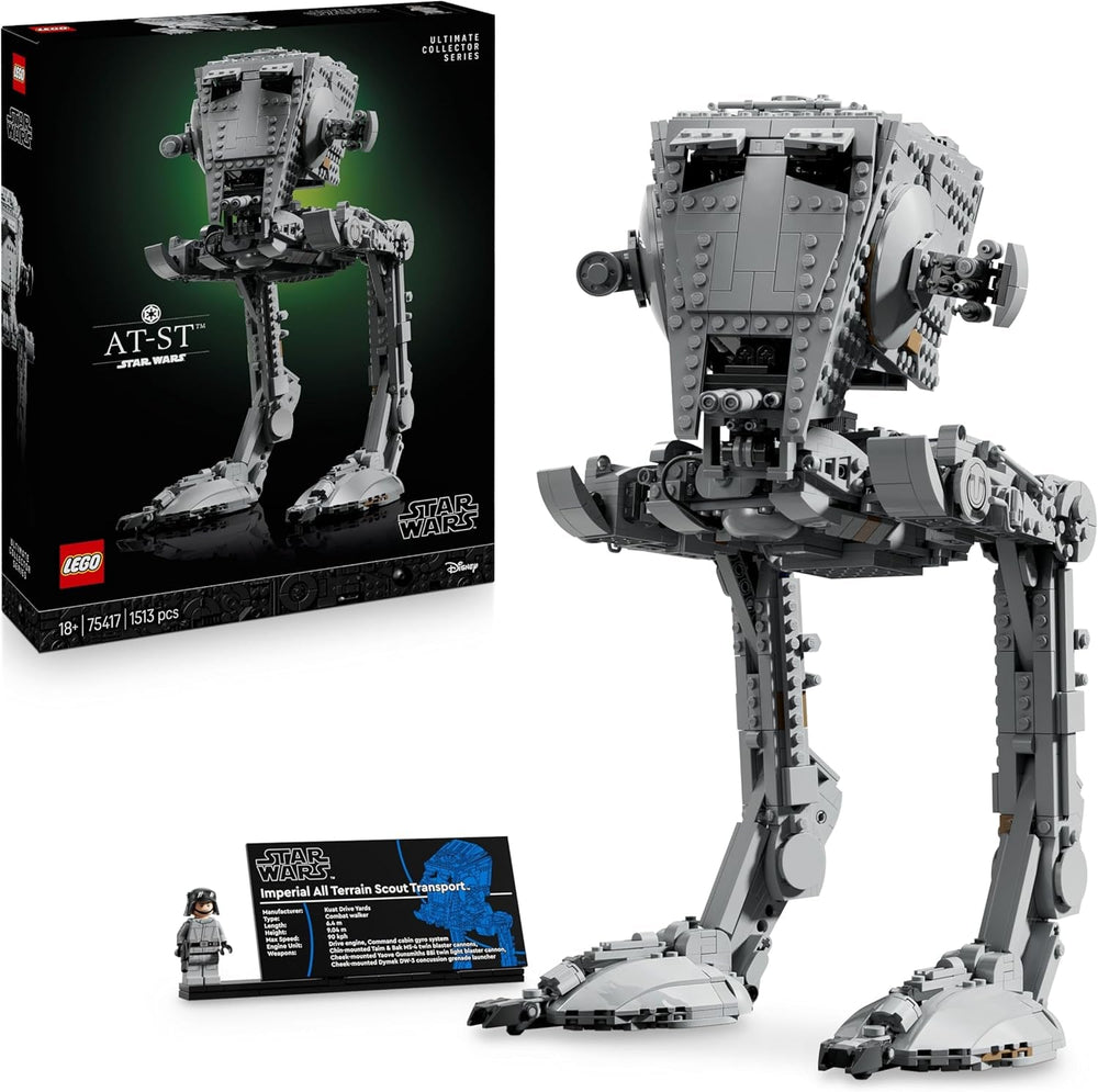 LEGO Star Wars AT-ST Kampfläufer - Bauset für Erwachsene - UCS Modell zum Ausstellen mit Minifigur & Informationstafel - Sammlerstück & Geschenk für Fans - 75417