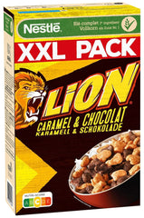 Céréales NESTLE LION, Céréales chocolatées au caramel et farine complète 41%, coffret 3 x 1 Kg Céréales Naty Shop