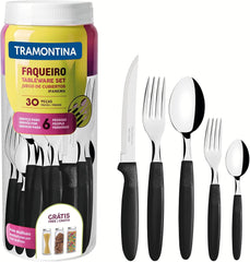 Ménagère Tramontina Ipanema pour 6 personnes, lot de 30 pièces, acier inoxydable Cuisine Naty Shop
