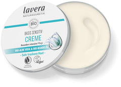 Lavera Basis Sensitiv, soin intensif pour peaux sèches à l'Aloe Vera et à l'huile d'amande, 150 ml Naty Shop