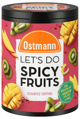 Ostmann Gewürze - Faisons des fruits épicés | Würzmischung für süßes Obst créé par Lalaleluu | scharfes Obst-Topping mit Chili and Pfeffer, lecker auf Apfel or Mango | 70 g dans une barre de recyclage Metalldose