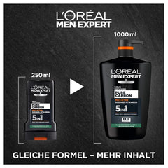 L'Oréal Men Expert XXXL 5In1 Gel de duș și șampon pentru bărbați, 1 litru Naty Shop