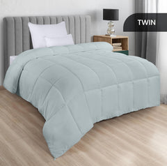 Utopia Literie Couette Toutes Saisons 250g/m² Peluche Fibre Siliconée Rembourrage Lit Double Cousu dans Une Boîte (Lit Double XL Gris Clair) Naty Shop Quilts & Quilts