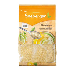 Seeberger Rohrzucker Grob 5Er Pack : Vollrohrzucker Besonders Aromatisch - Idéal pour les cocktails et le dos - Grob - Non raffiné, végétalien (5 X 1 Kg) Édulcorants Naty Shop 1 Kg (5Er-Pack)