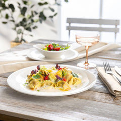 vivo - Villeroy & Boch Group – Service de table Essential Blanc 18 tlg. Blanc, Spülmaschinenfest, Mikrowellensicher, Geschirr Set für 6 Personen, Müslischalen, Speiseteller, Dessertteller, Premium Porzellan