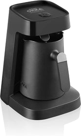 Cafetieră turcească Arzum Okka MINIO JET, 400 W, capacitate 5 căni, protecție la preaplin, sistem de avertizare acustică, cafetieră turcească, crom