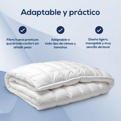 Couette en fibre, 250 G, microfibre, douce, soyeuse, pour lits de 100, 105 et 110 cm, blanc, 180 X 220 cm Couettes et couettes Naty Shop