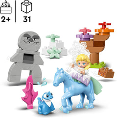 LEGO DUPLO | Disney ELSA et Bruni dans la forêt enchantée, La Reine des Glaces, jouet à 4 figurines pour les enfants de 2 ans, cadeau préscolaire pour les filles et les garçons de 2 ans et plus, basé sur les ensembles de construction La Reine des Neiges 2 10418 Beuche den LEGO-Store