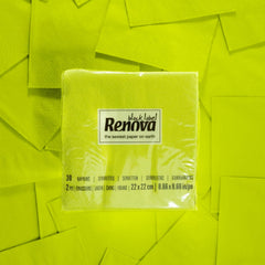 Serviettes en papier Renova Cocktail Vert - 30 Serviettes