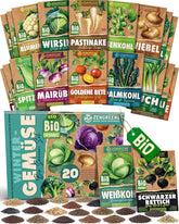 Bio Wintergemüsesamen Im 20Er Set - 20 Winter Gemüse Samen Für Den Einfachen Anbau Im Garten, Balkon Oder Hochbeet - Pflanzensamen - Saatgut